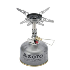 SOTO WindMaster front view showing compact stove and stable platform benefit