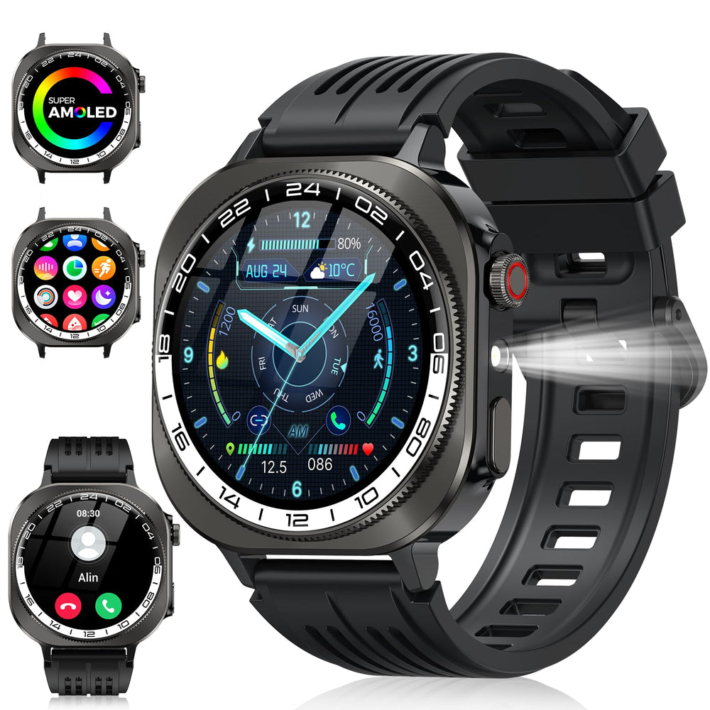 Soudorv front view showing display and slim band for clear daily tracking