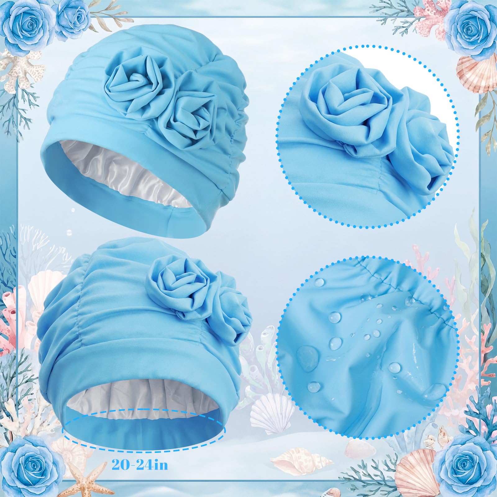 Soulchen blue cap side profile showing smooth PU finish and non-slip hold