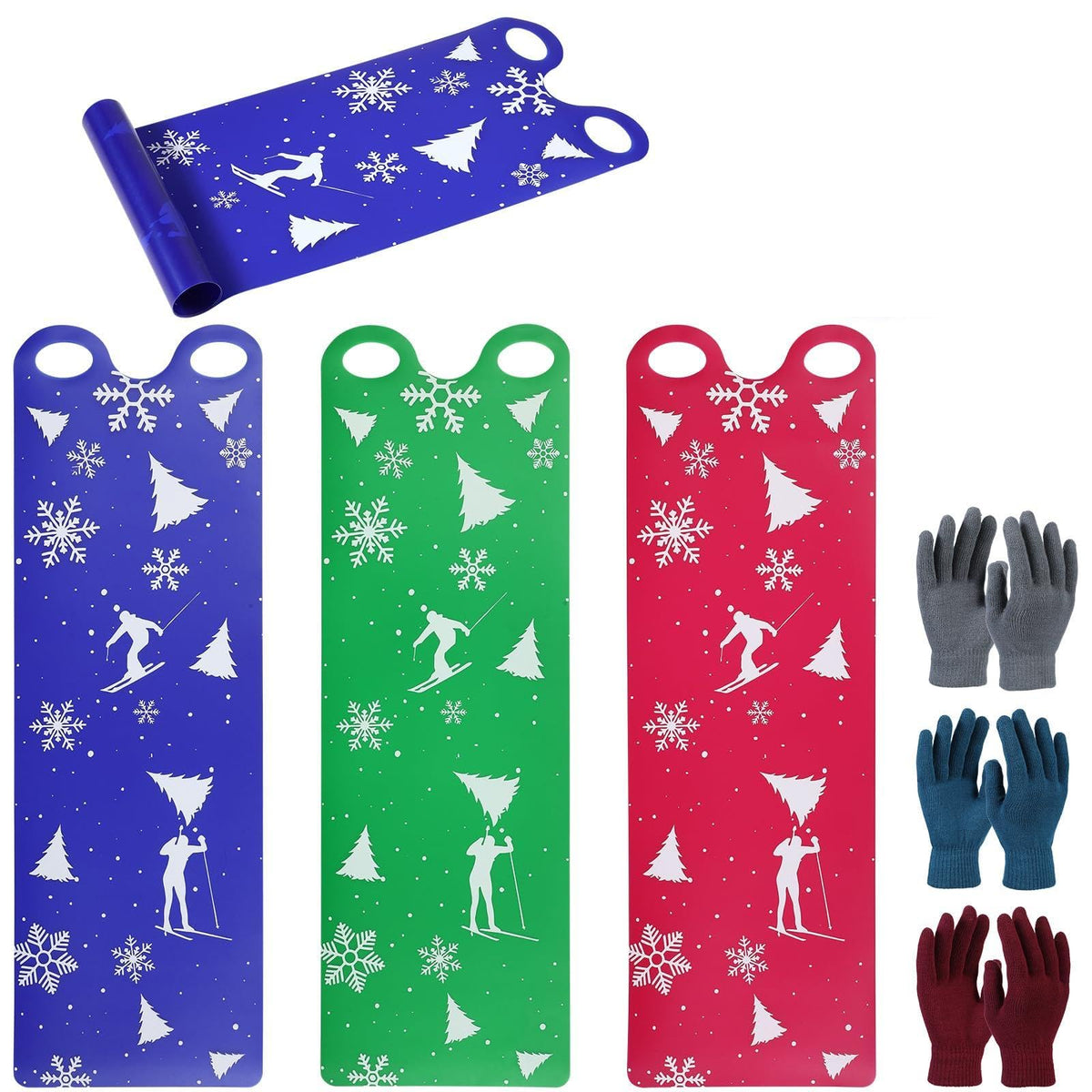 Soulchen front packaging showing sleds and gloves, easy grab-and-go set