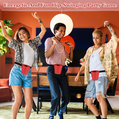 Soulchen game in use at outdoor party with players laughing and active entertainment