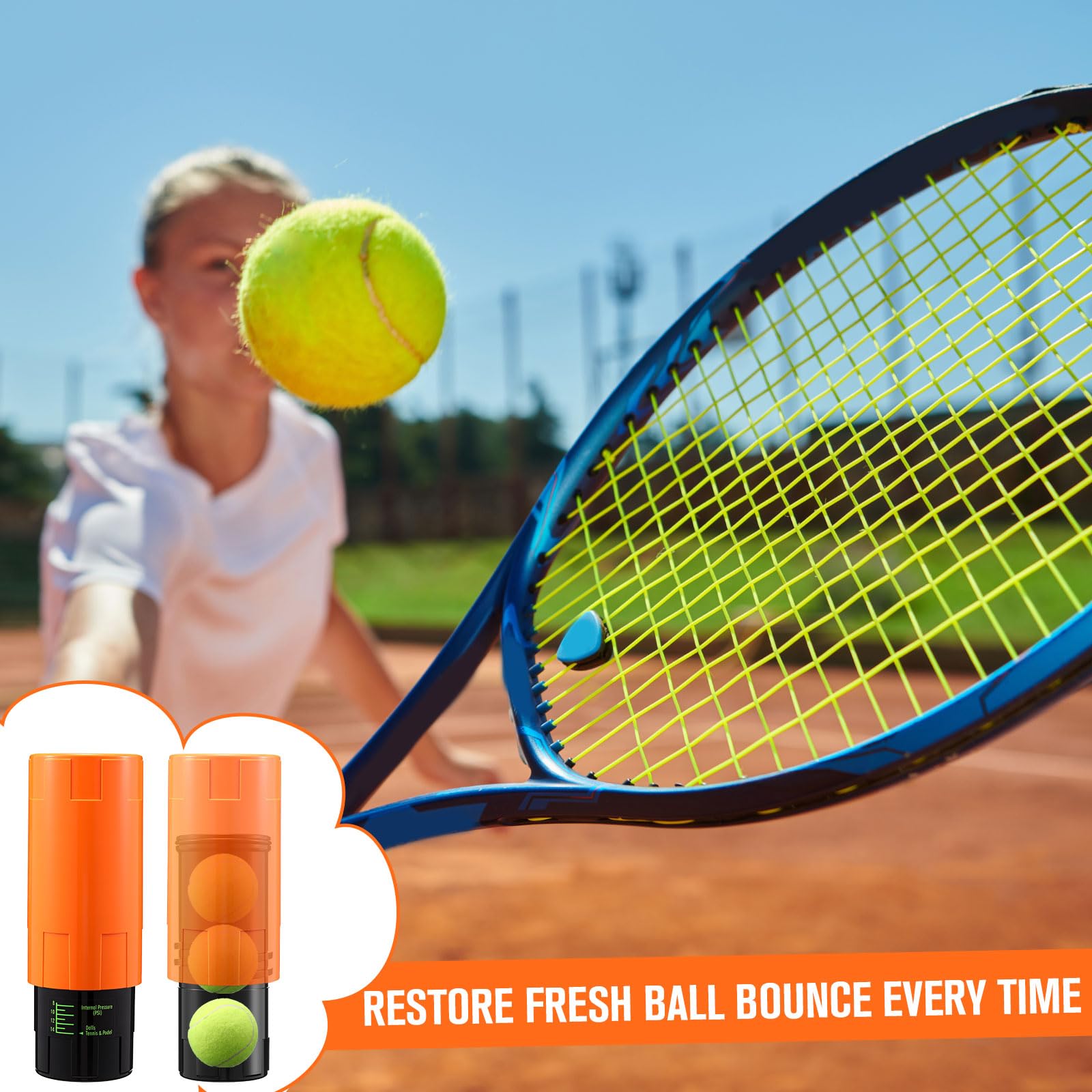 Soulchen inside a tennis bag showing portability and convenience benefit