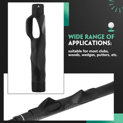 Soulchen trainer fitted on a club shaft demonstrating correct hand placement benefit