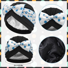 Soulchen side profile worn swim turban demonstrating secure fit