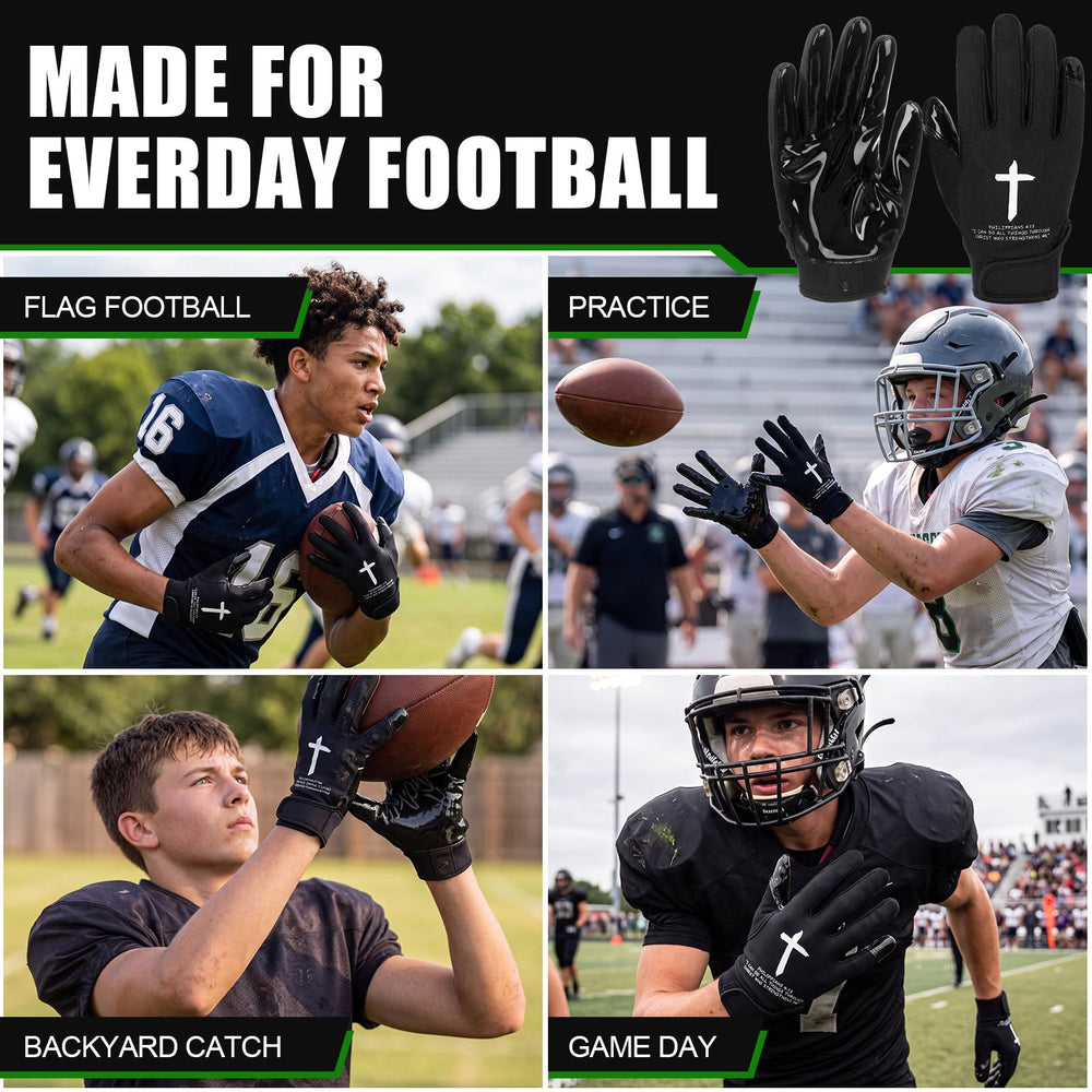 Soulchen gloves next to a hand to show medium size and fit