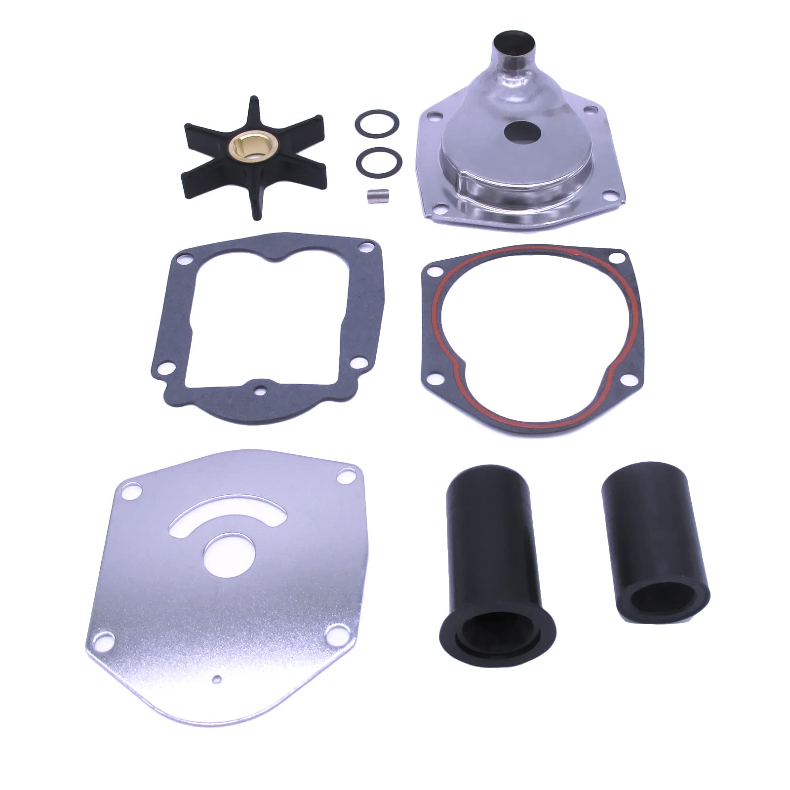 SouthMarine complete repair kit spread with impeller, housing, gaskets and hardware for one-stop replacement