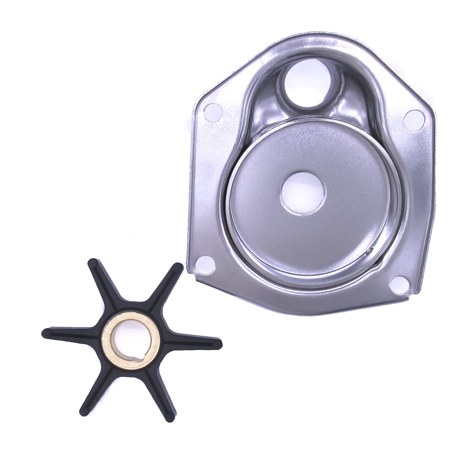 SouthMarine components beside a ruler for scale comparing impeller and housing sizes for fit checks