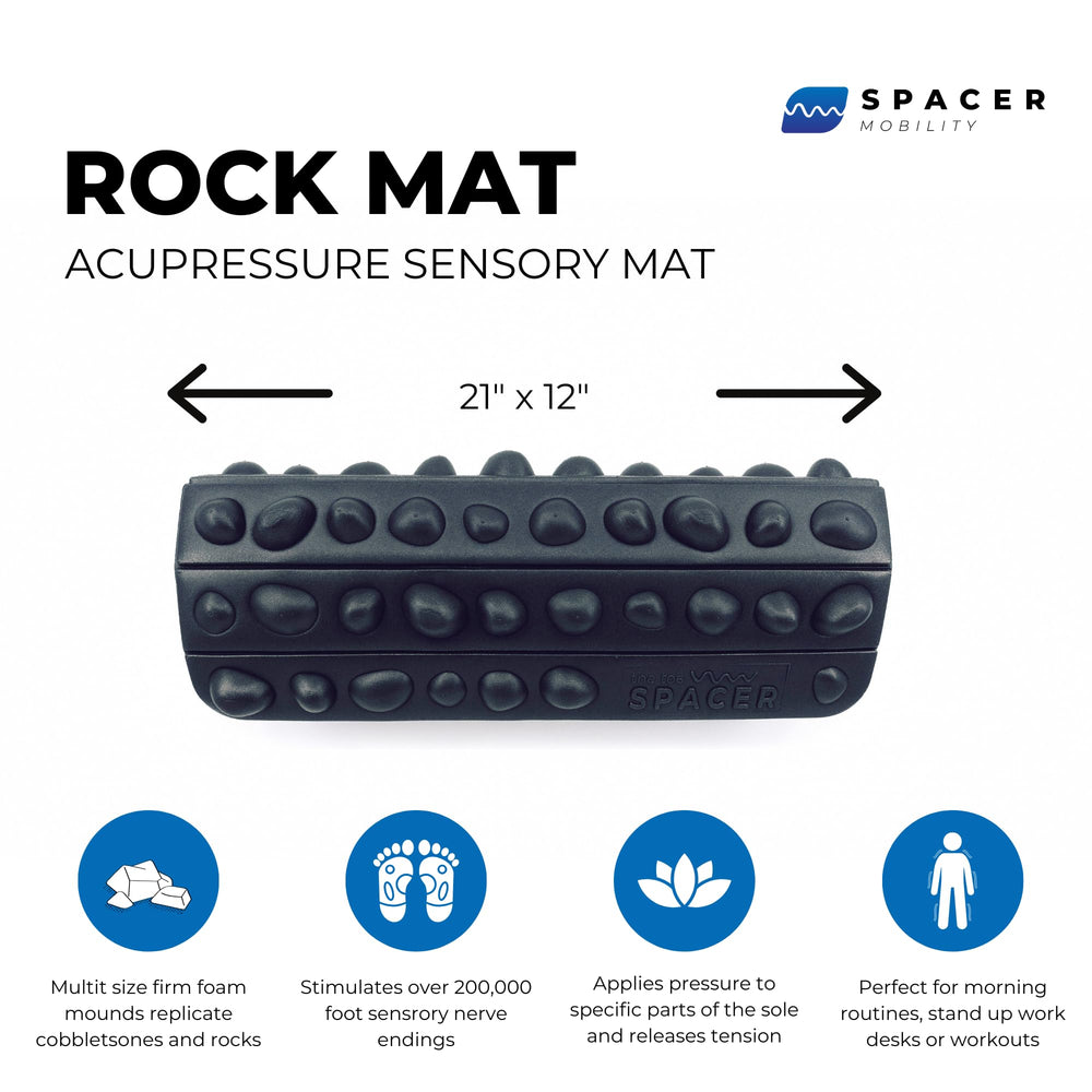 Spacer Mobility Rock Mat close-up of multi-sized foam mounds delivering targeted sensory feedback