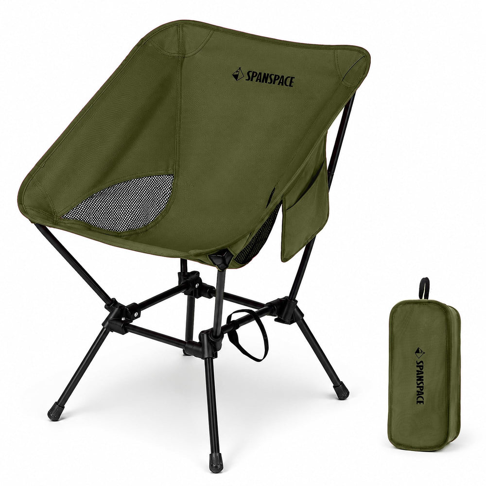 spanspace next to backpack for size comparison, ultra-compact travel benefit