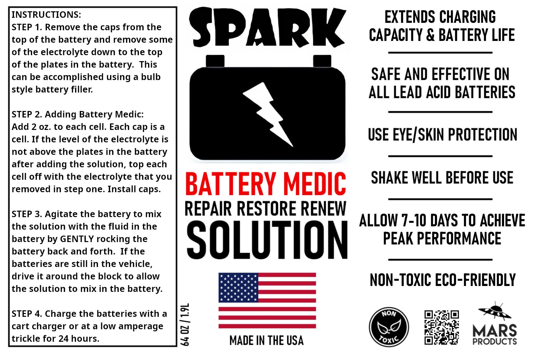 SPARK being poured into a golf cart battery cell to restore charge acceptance