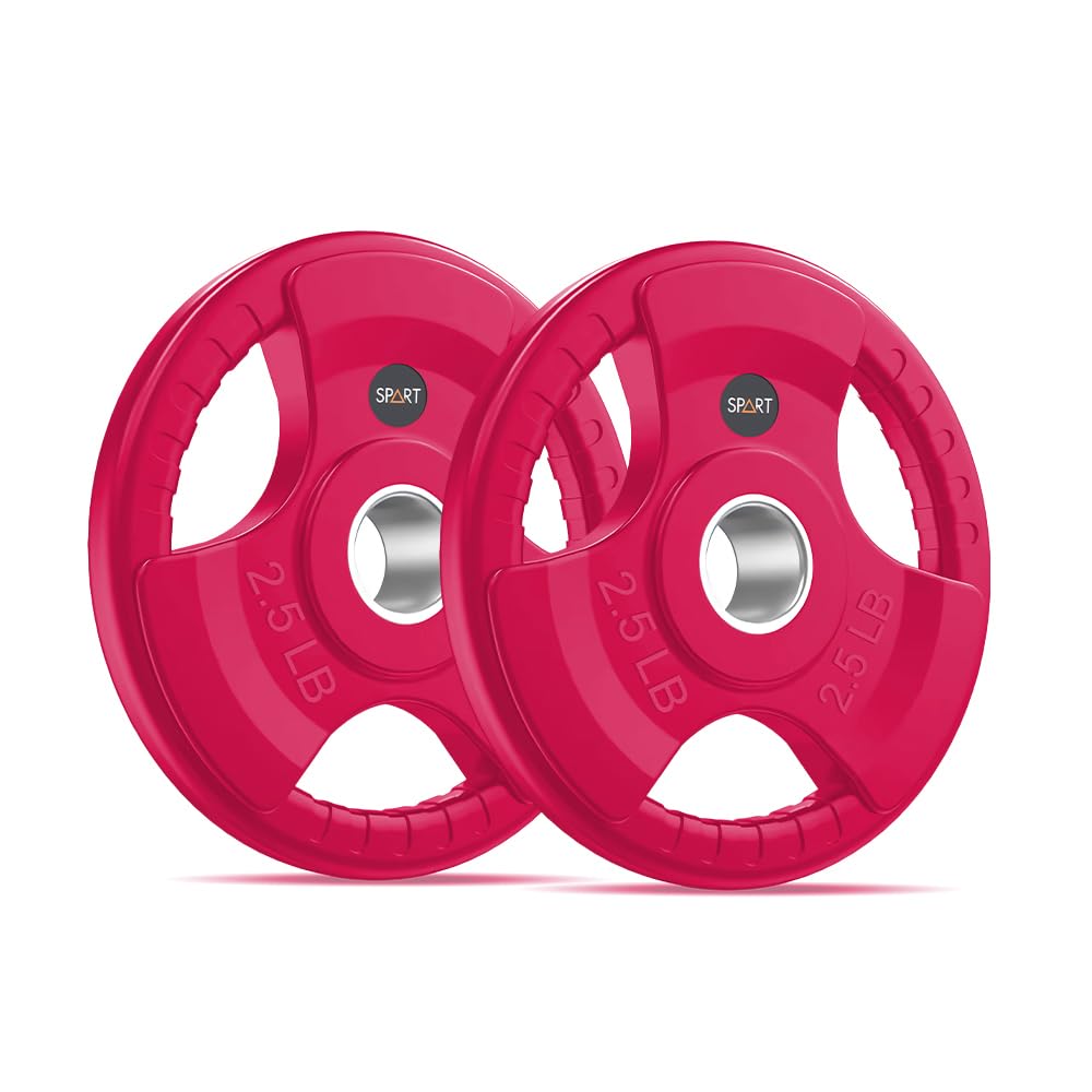 SPART front view of color-coded plates showing clear weight labels and quick selection benefit