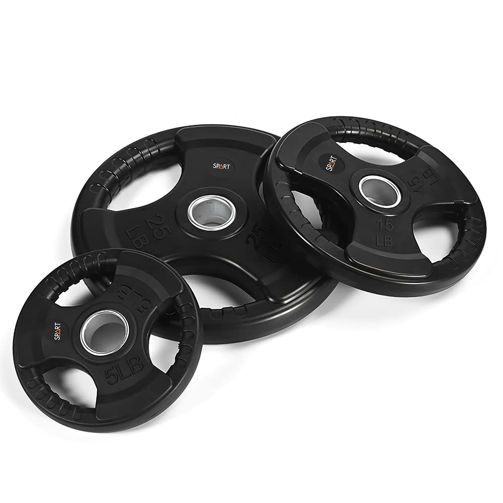 SPART plate loaded on an Olympic bar showing compatibility and secure fit