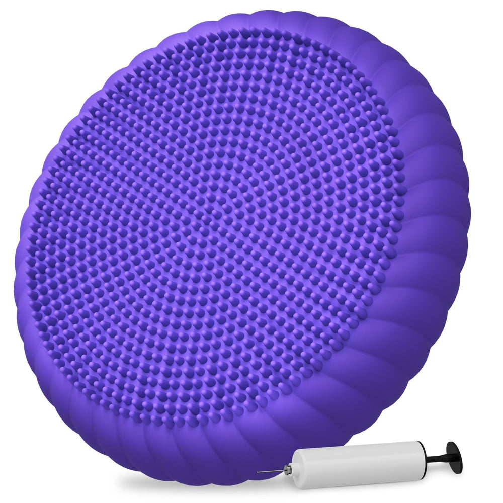 SpaseMaxxx front view of balance disc showing compact design and benefit for active sitting