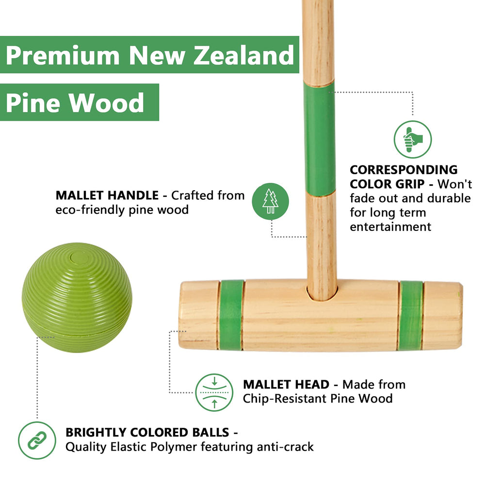 SpeedArmis close-up of pine mallet head highlighting sturdy construction