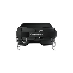 Speediance front view of belt showing full-width support and posture benefit