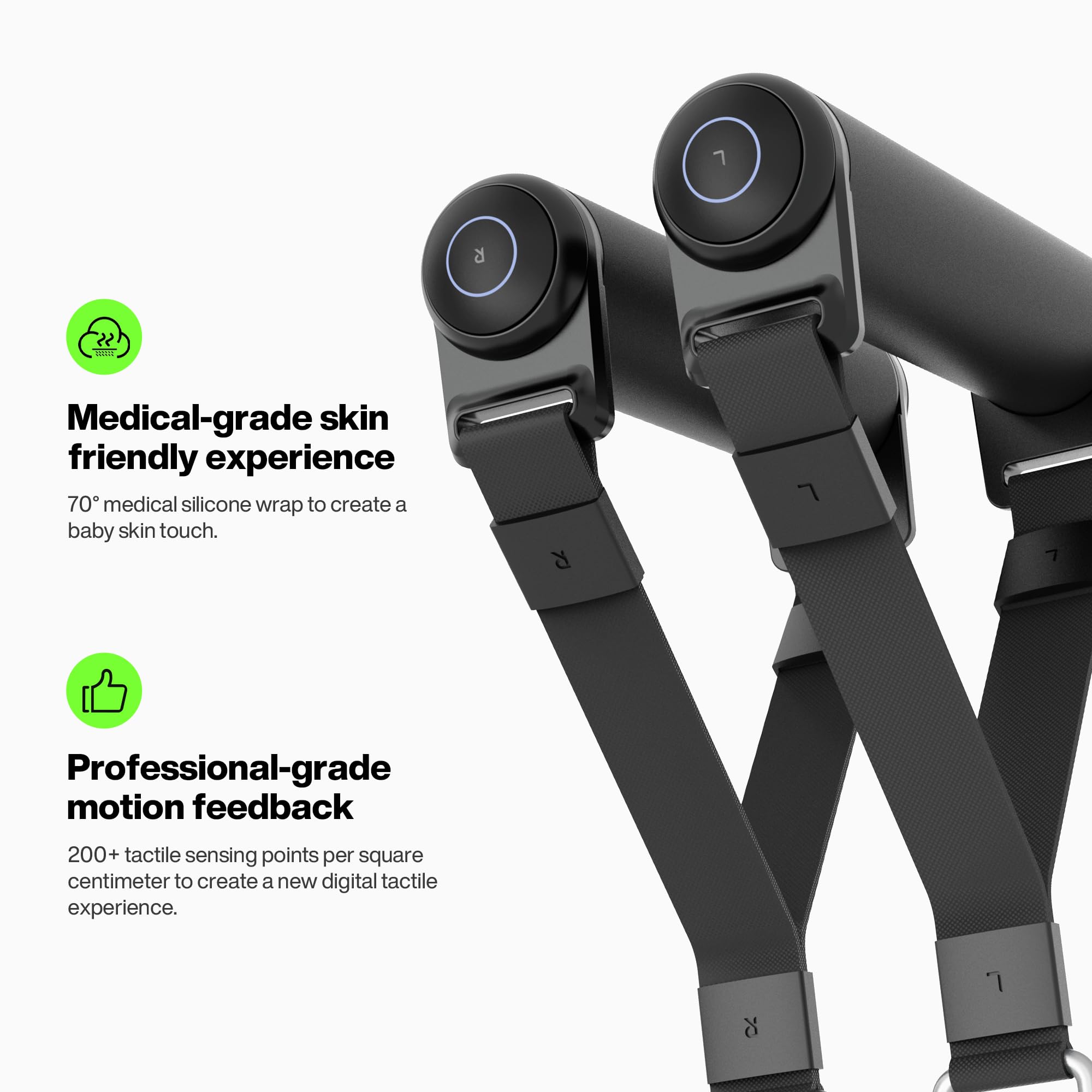 Speediance close-up of textured weighted grip showing anti-slip surface for better control
