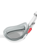 Speedo Biofuse 2.0 worn by swimmer demonstrating stable fit and improved peripheral sight