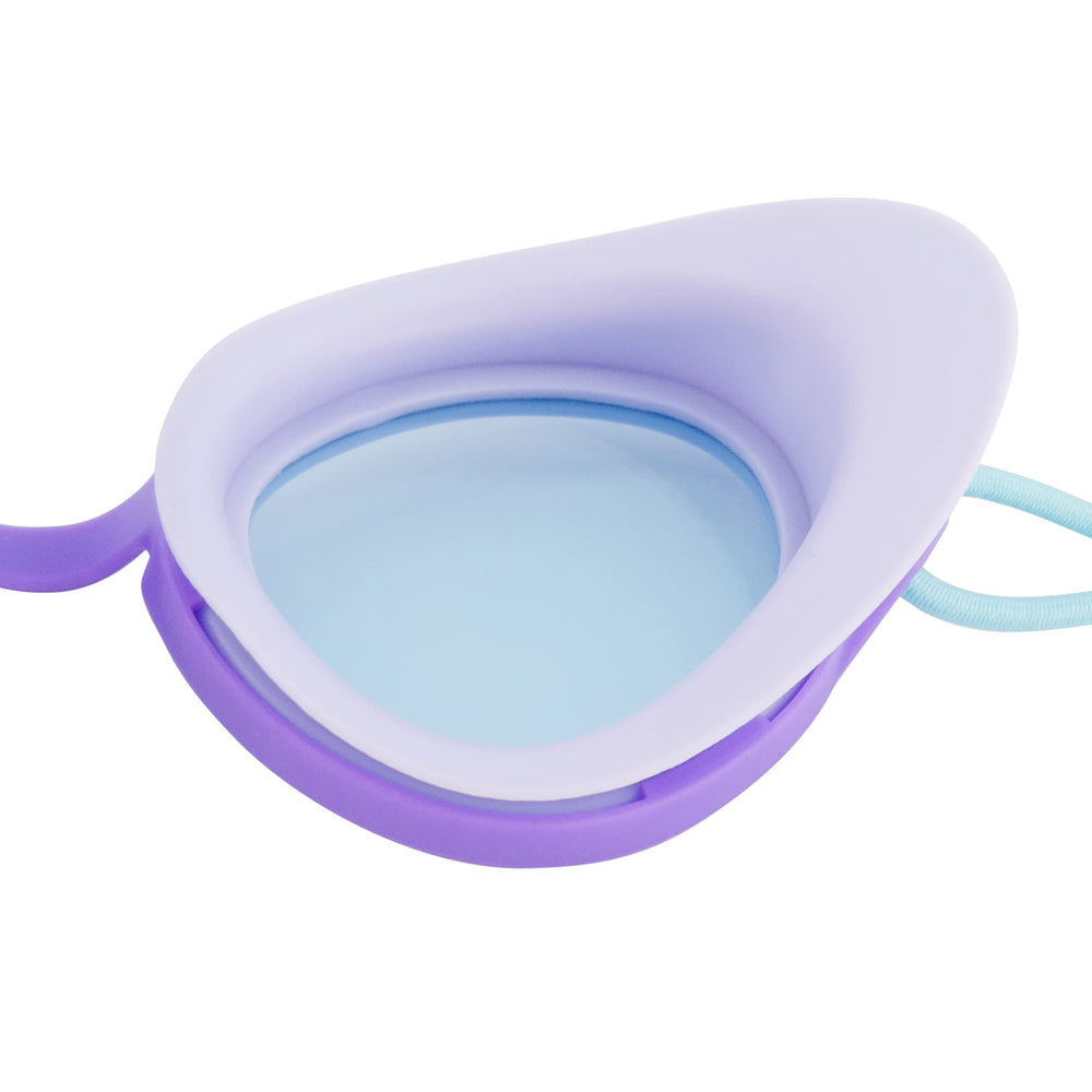 Speedo child wearing goggles in pool demonstrating sun-safe clear vision benefit