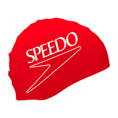 Speedo swim cap front view showing snug fit and comfort for training