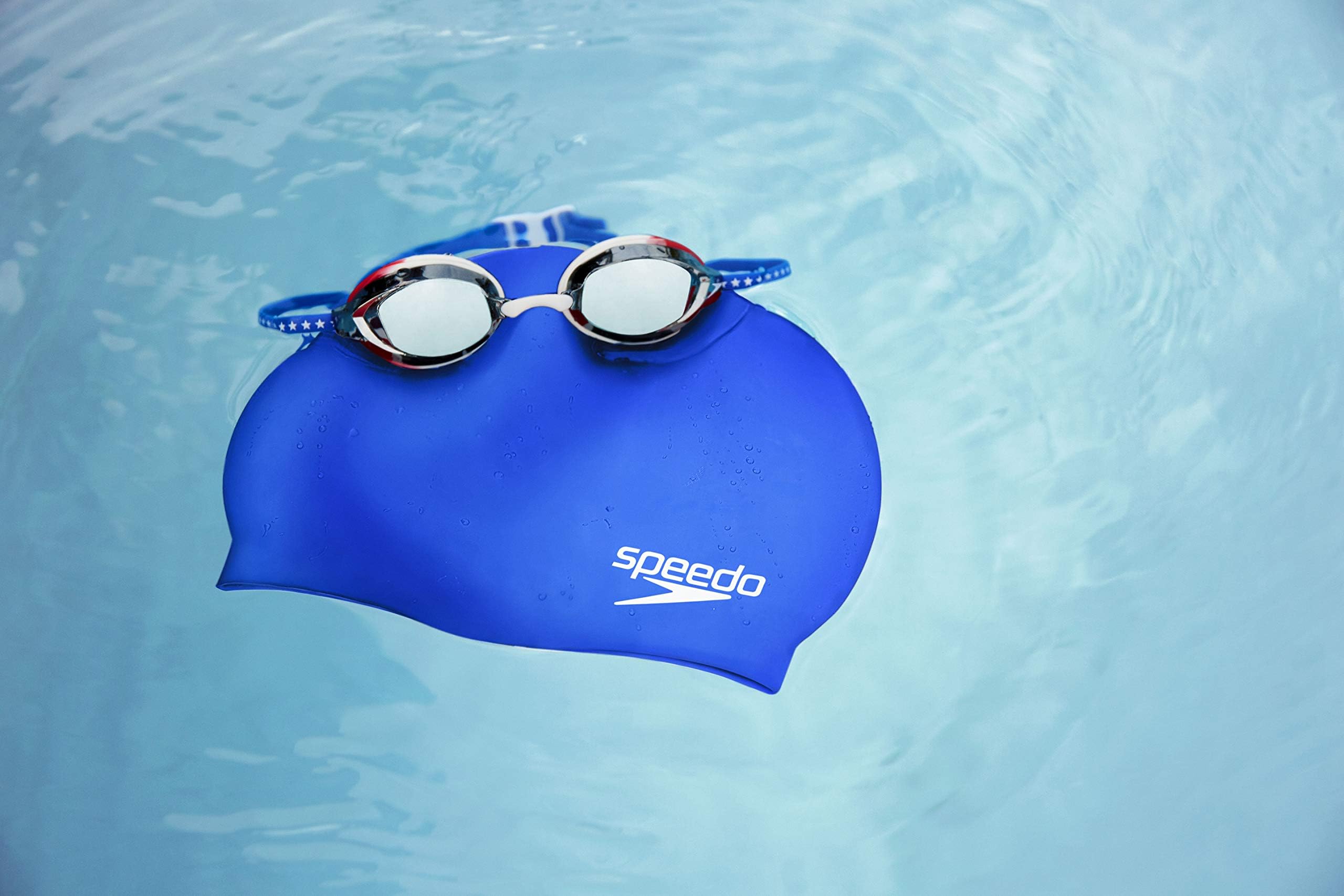 Speedo flat packed cap showing compact storage and travel convenience