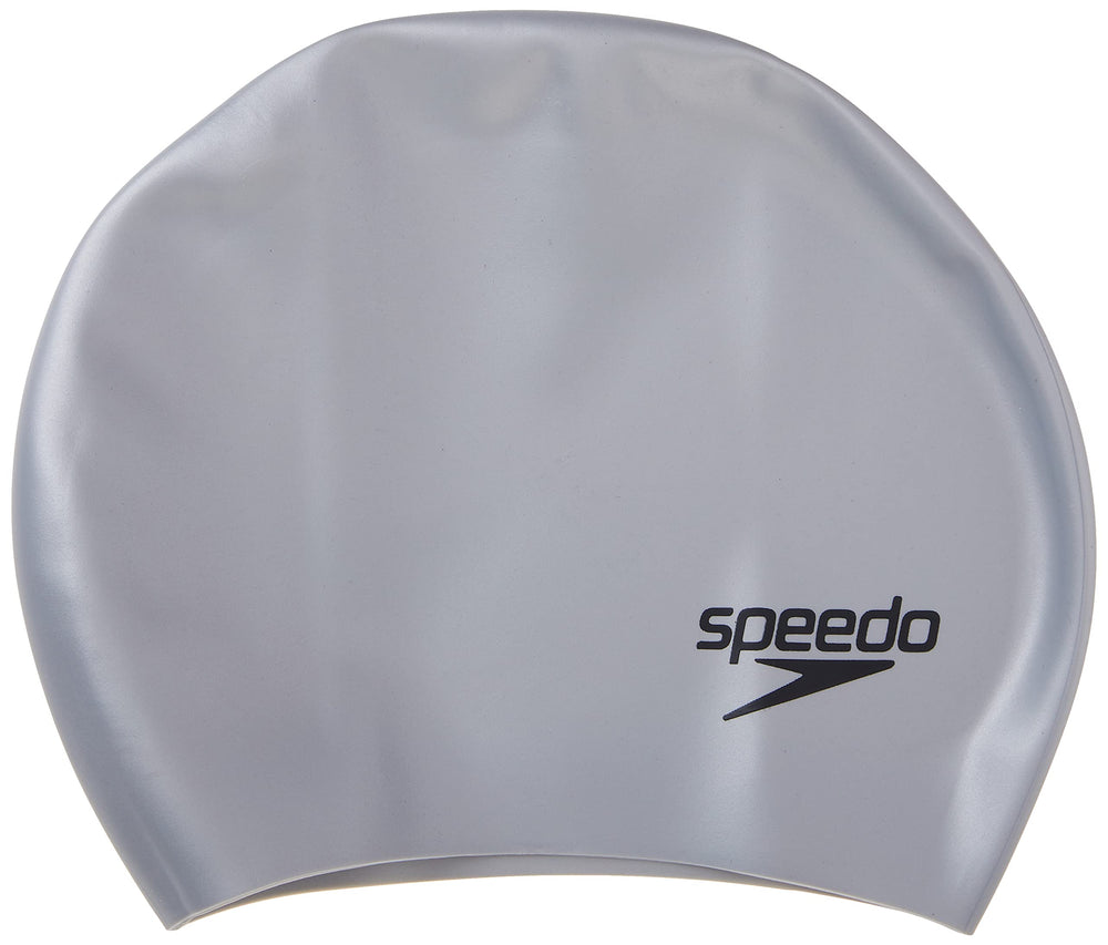 Speedo front view of cap showing smooth fit and secure hold