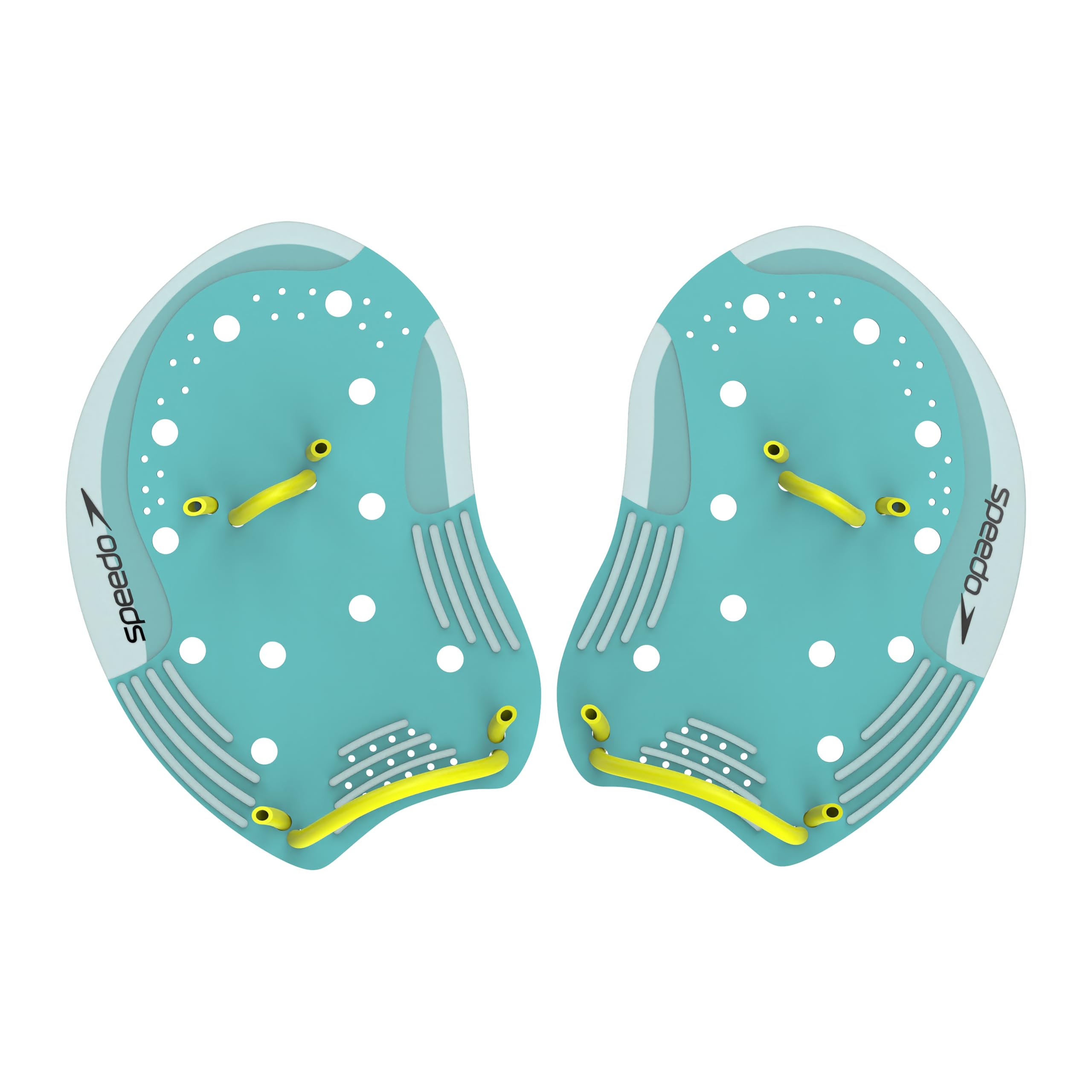 Speedo front view of training paddle showing shape and fit benefit