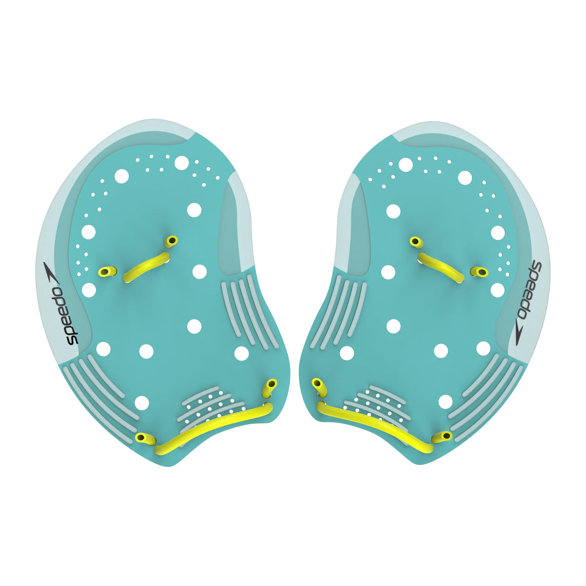 Speedo front view of training paddle showing shape and fit benefit