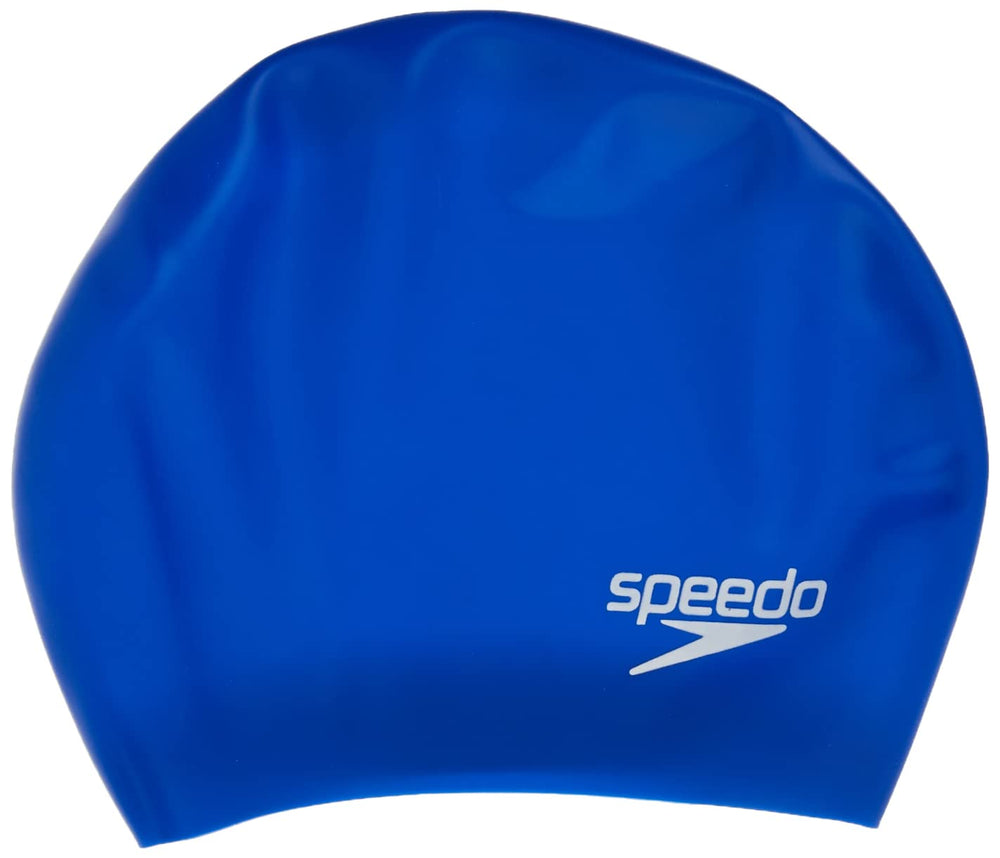 Speedo front view of cap showing smooth fit and secure hold
