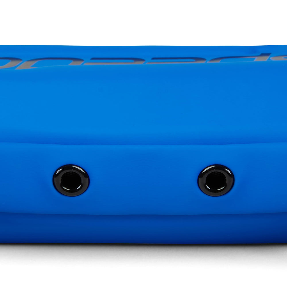 Speedo case clipped to swim bag showing easy attachment and accessibility