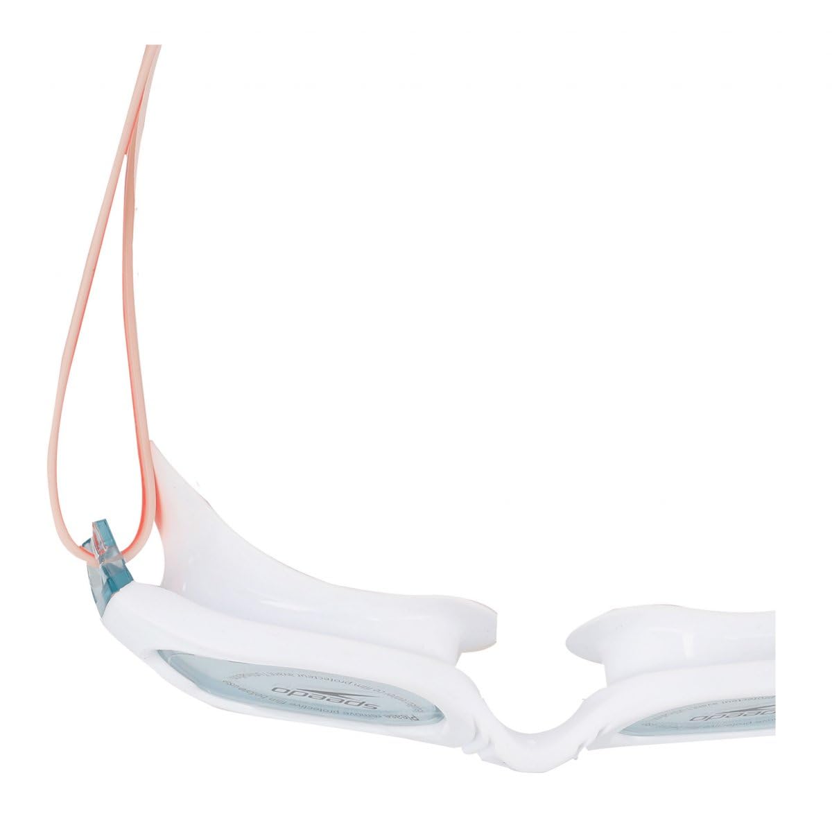 Speedo Hydro Comfort worn in pool demonstrating secure strap and clear vision