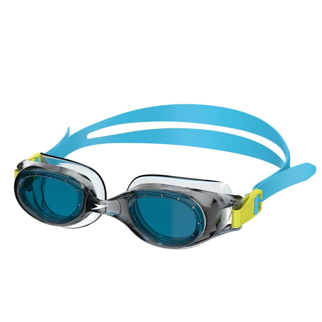 Child wearing Speedo Hydrospex goggles in pool demonstrating clear vision