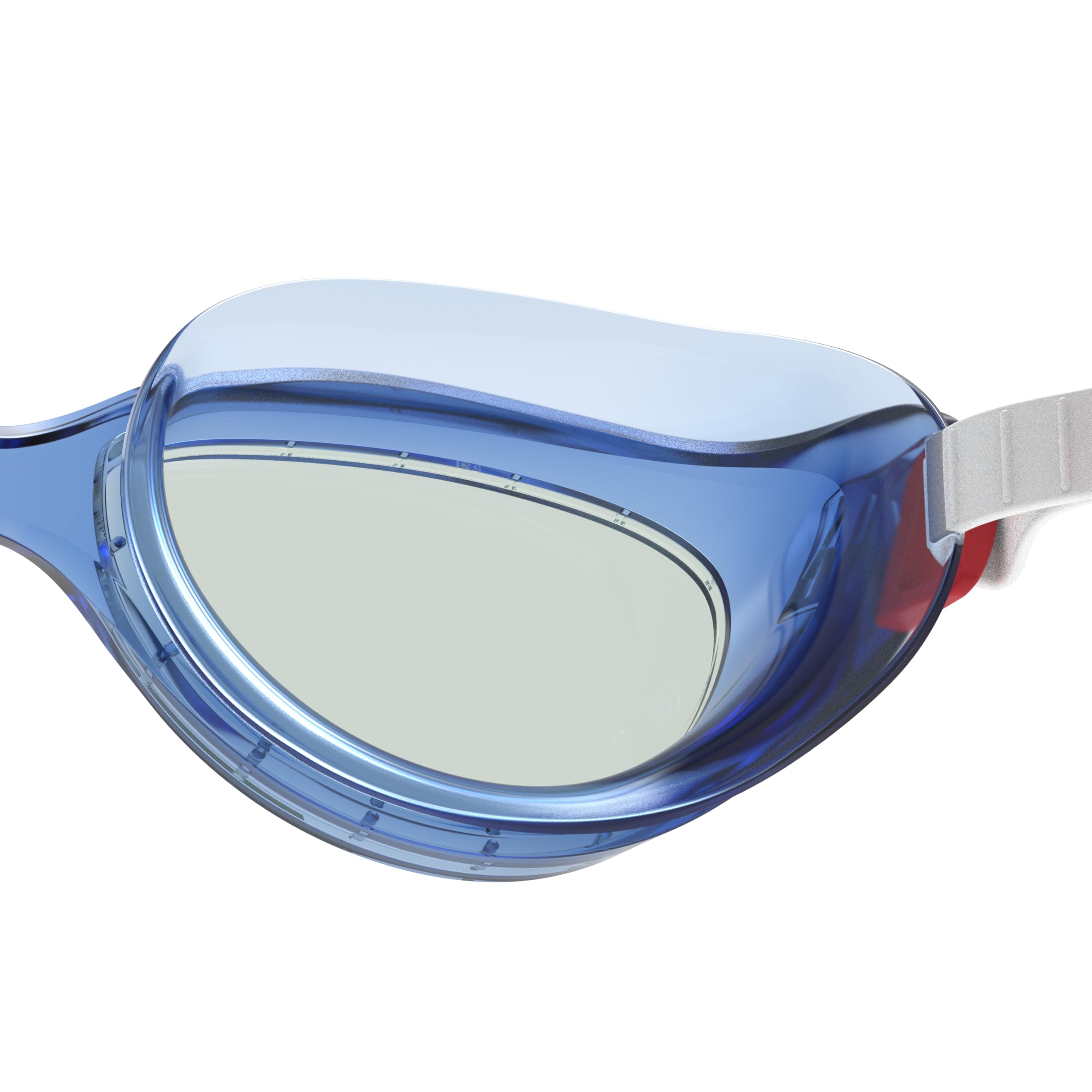 Speedo Hydrospex Classic next to ruler showing compact dimensions and fit