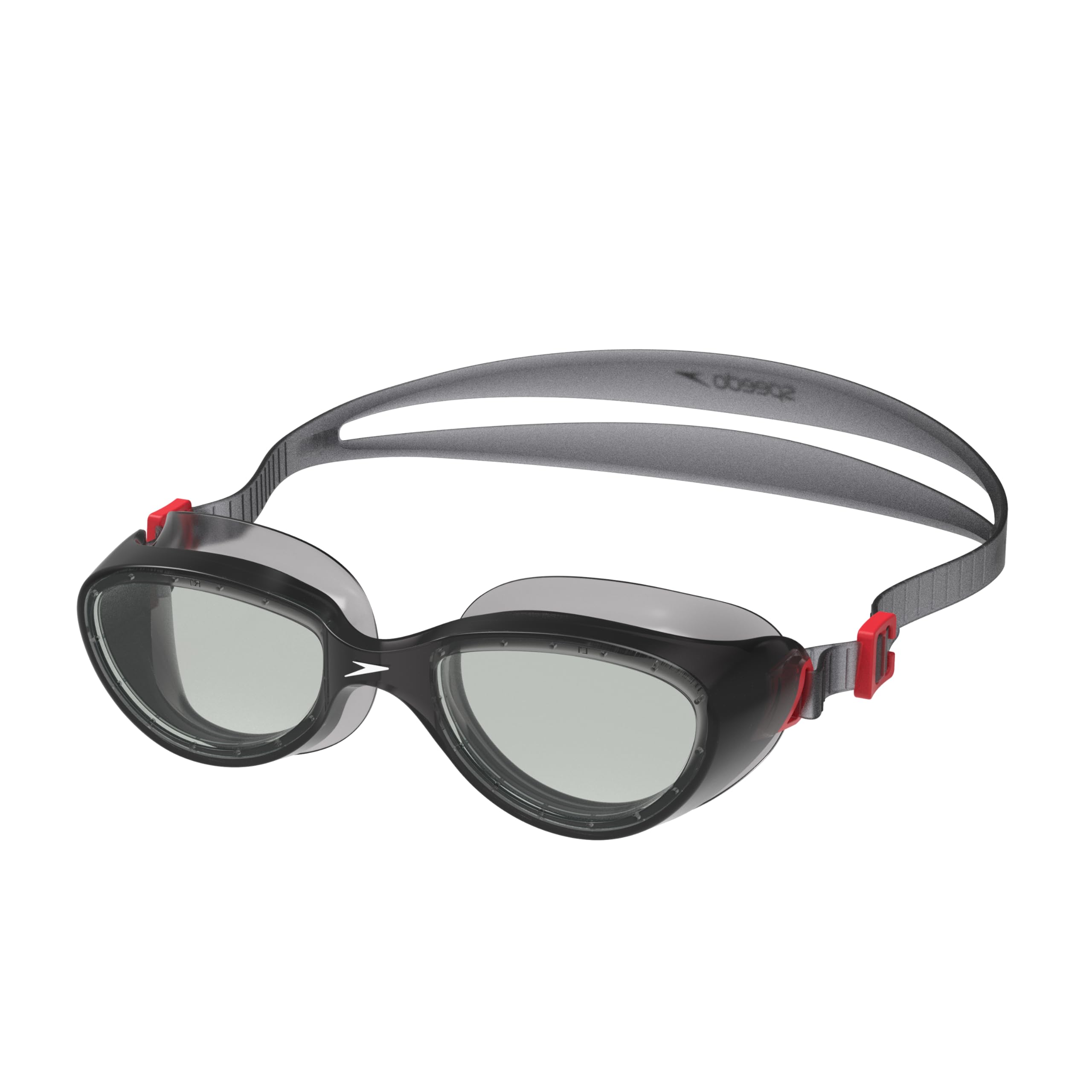 Speedo Hydrospex front view showing lens shape and secure fit benefit