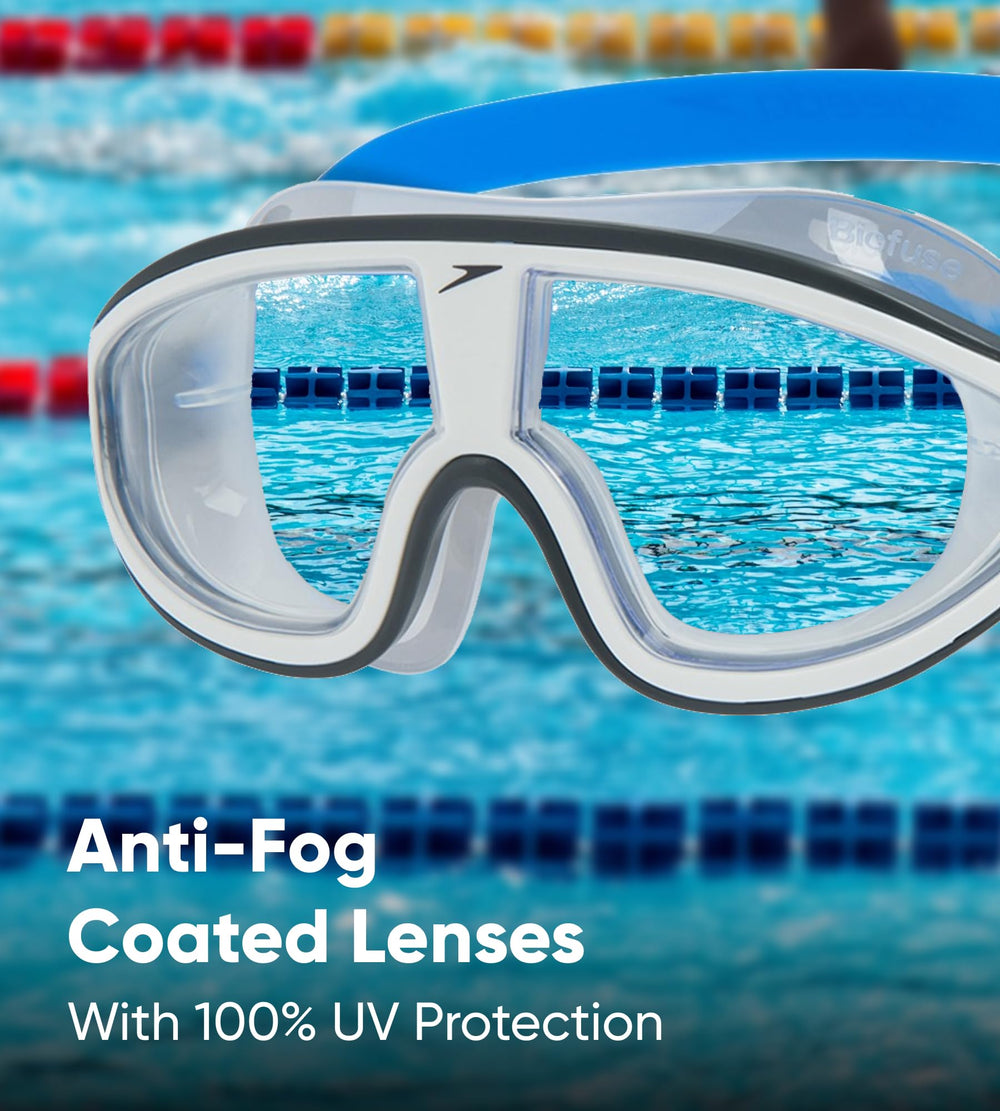 Speedo Rift Pro in open water showing aided sighting and reduced surface glare