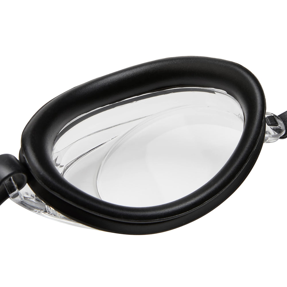 Speedo swimmer wearing Vanquisher 2.0 Optical in pool showing clear vision benefit