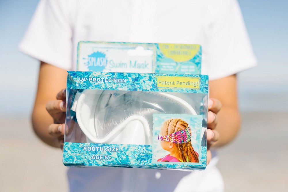 Splash Place in use on child swimming with improved visibility and easy wear