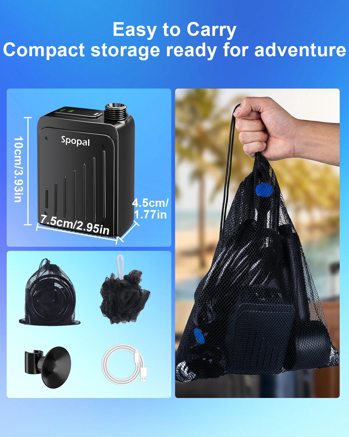 Spopal accessories laid out demonstrating complete kit for instant setup