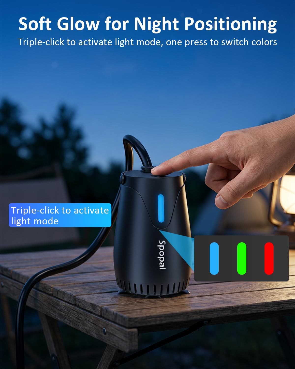 Spopal Type-C charging port with waterproof cap for safe outdoor charging