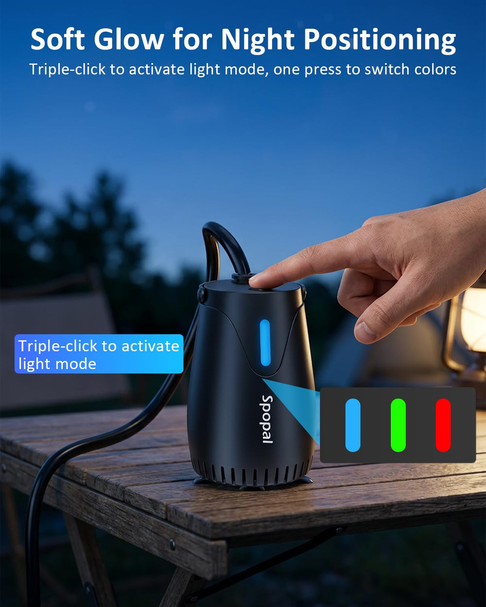 Spopal Type-C charging port with waterproof cap for safe outdoor charging