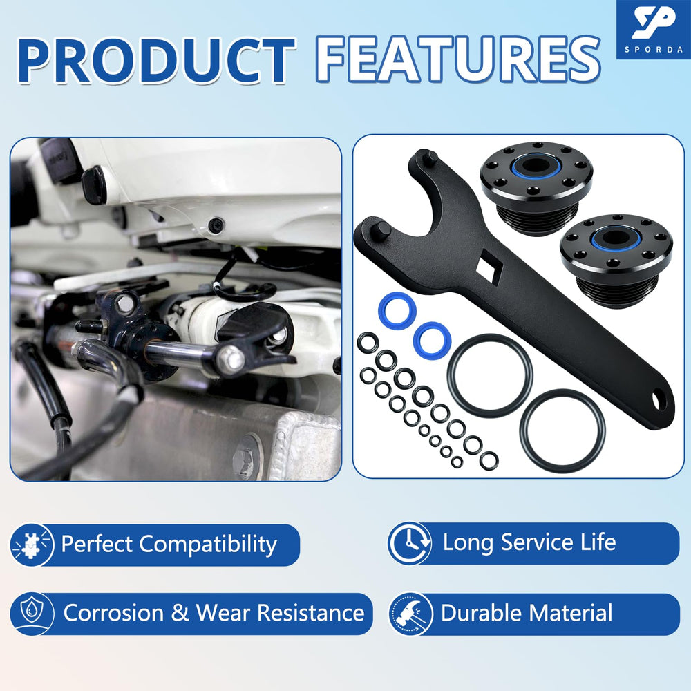 SPORDA O-rings laid out in four sizes for correct leak-free sealing