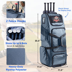 SPORJET close-up of 360° wheel and retractable handle for easy transport