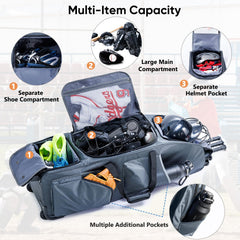 SPORJET separate shoe compartment with cleats to prevent dirt transfer
