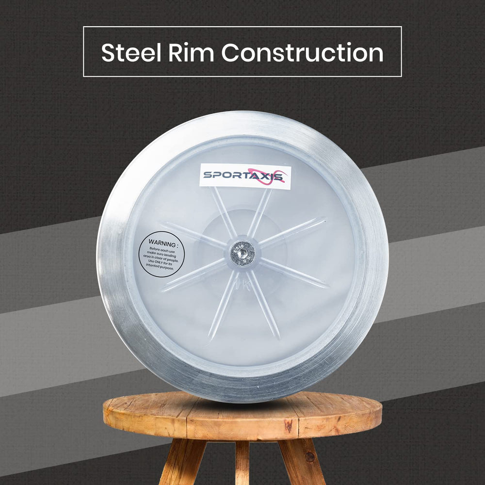 SPORTAXIS steel rim closeup highlighting durability and consistent feel
