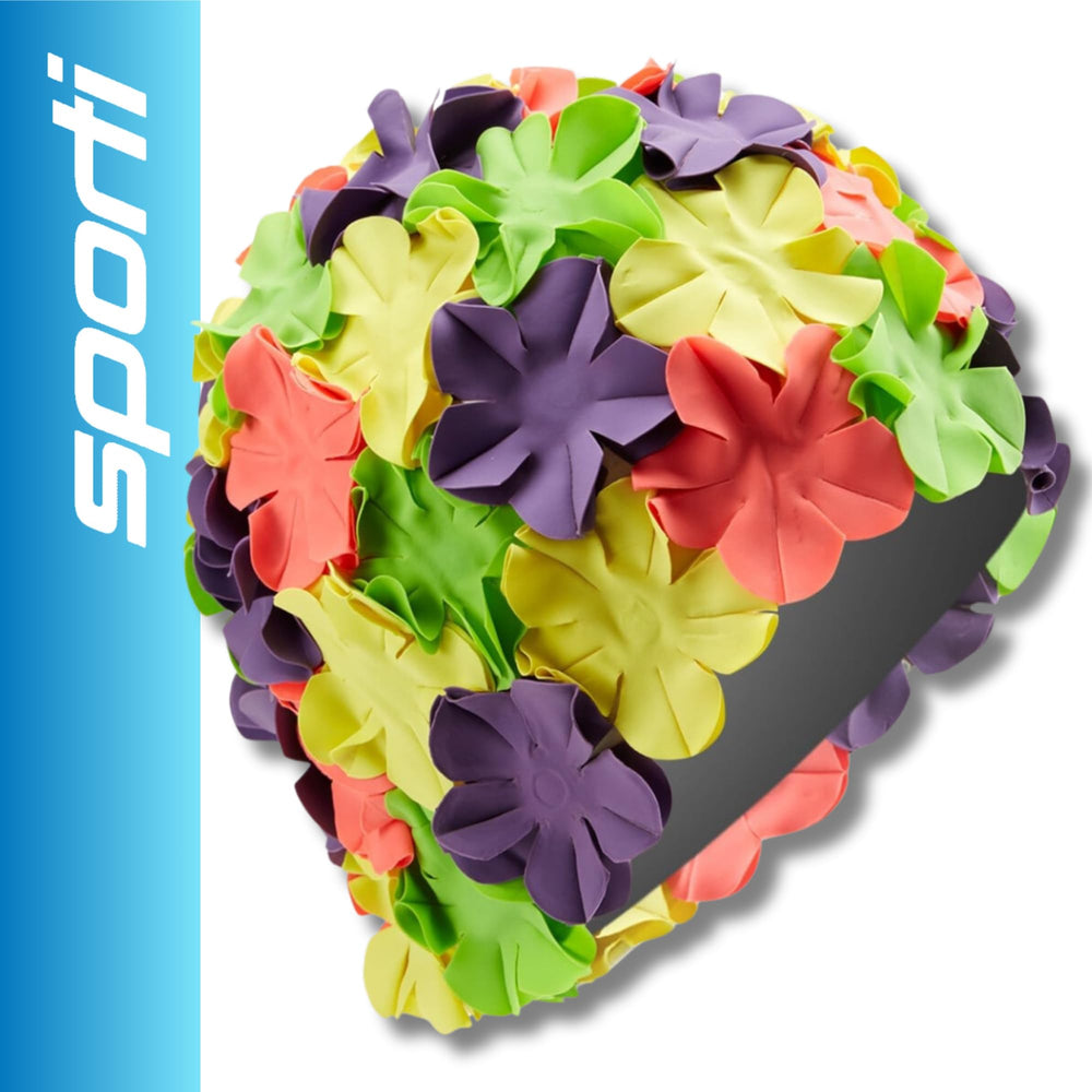 Sporti close-up of molded flower embellishment highlighting decorative detail