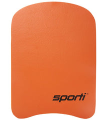 Sporti junior kickboard front view showing ergonomic shape and secure grip