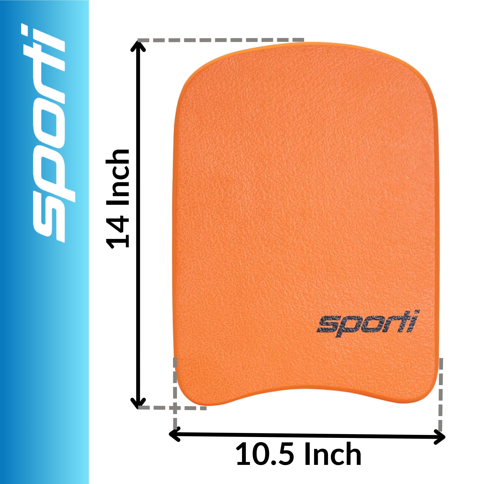 Sporti junior kickboard held in hand for scale and easy portability