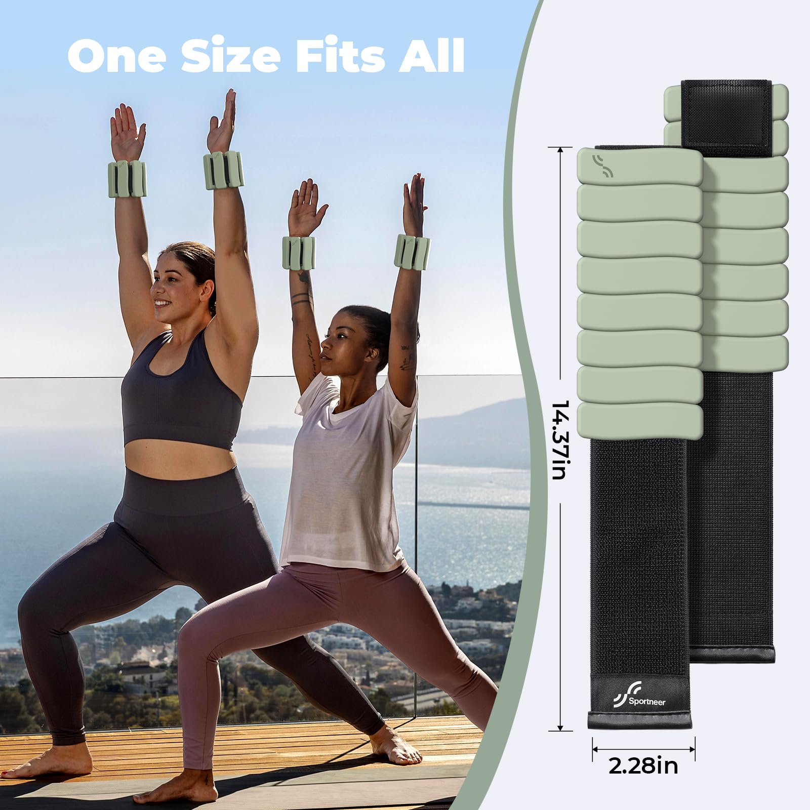 Sportneer ankle weight used in a Pilates studio to increase muscle engagement