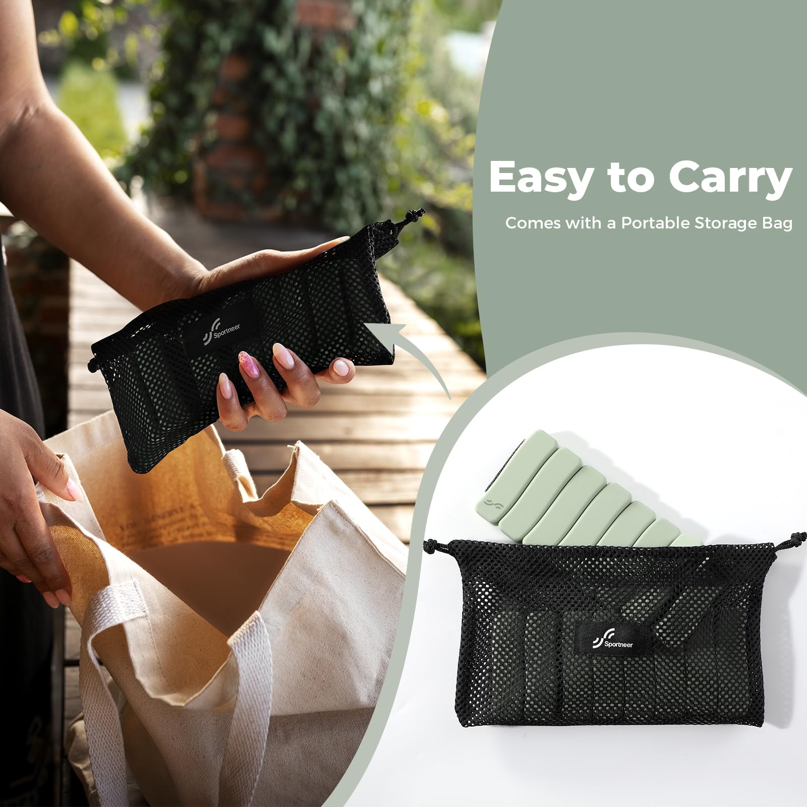 Sportneer carrying case with set packed for travel-ready convenience