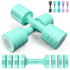 Sportneer front view pair of adjustable dumbbells showing compact design and versatility