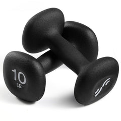 Sportneer 10 lb pair front view showing twilight black finish and stable design benefit